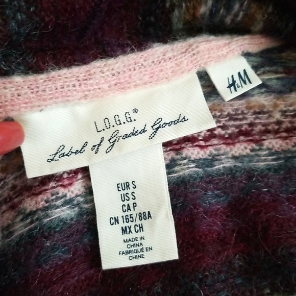 H&M L.O.G.G. Label of Grounded Goods Open Belted Cardigan - Size Small - Picture 6 of 14